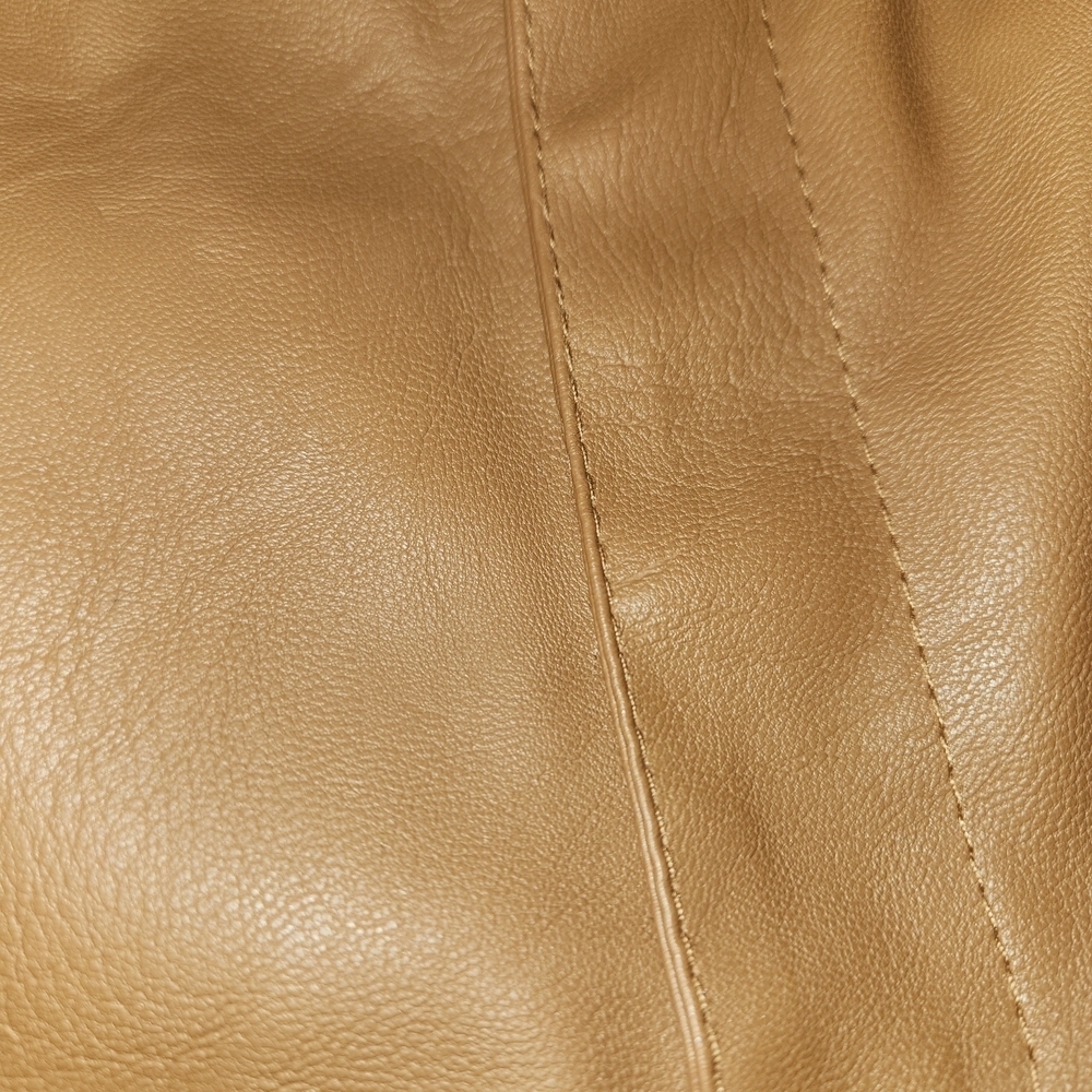 Blank NYC The Baxter Tan Vegan Leather Pants Straight Leg Size 29 High Rise Zip - Picture 13 of 14